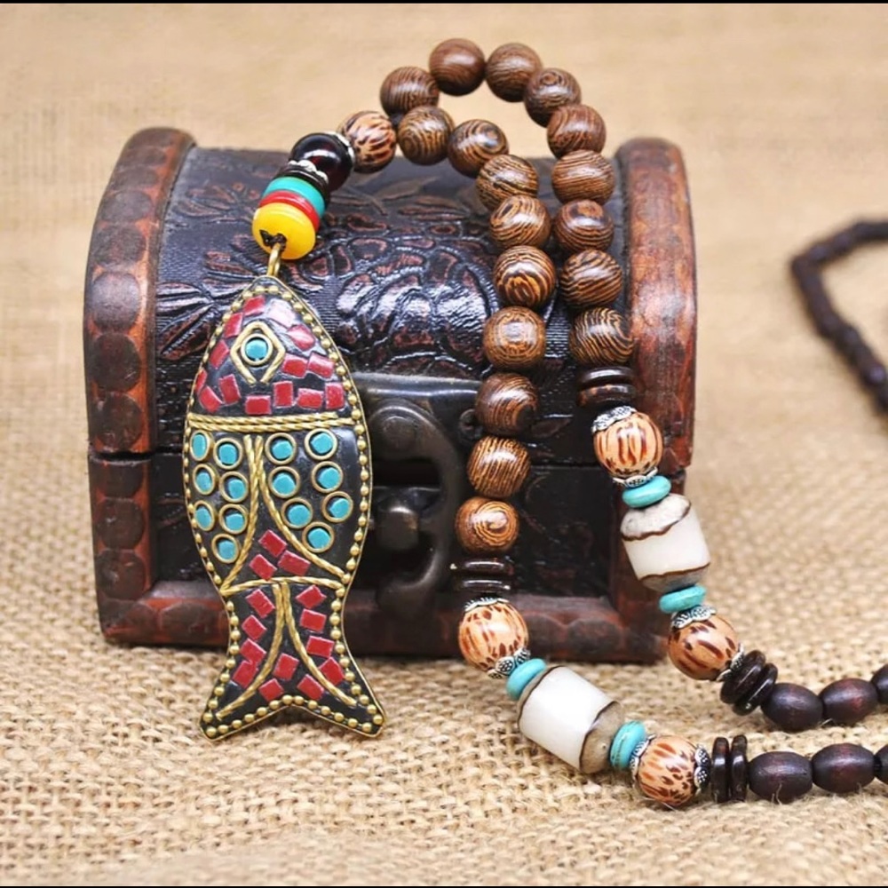 Long Wood Necklace